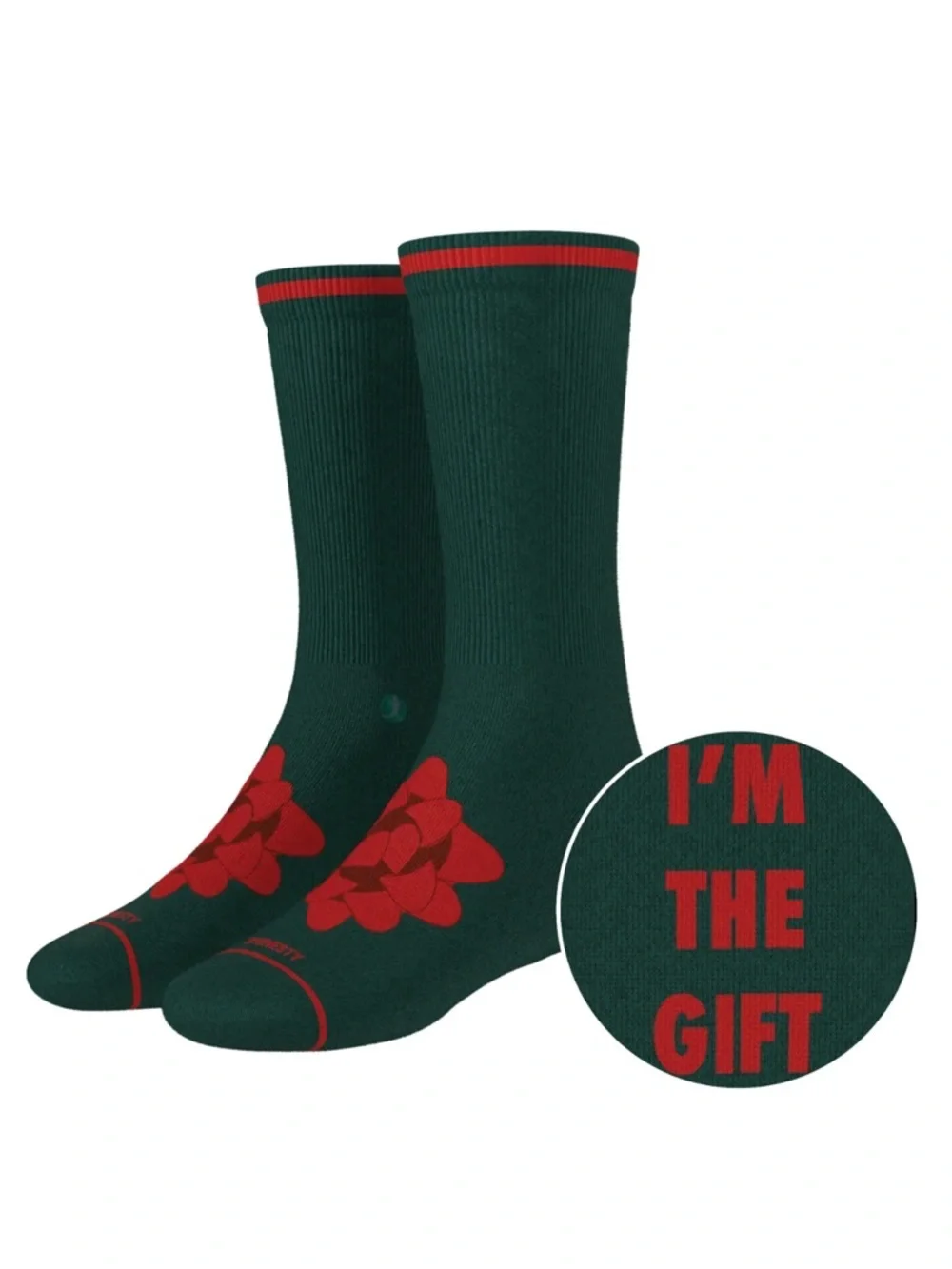 Shineaty Super Stupid Soft Crew Socks The Bow On Top Green L NWT IN PKG